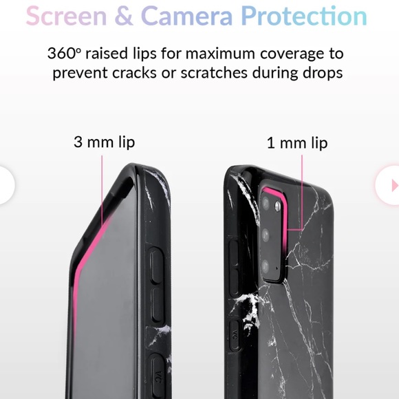 🐶 NWT Black Marble Samsung S20 Case - Picture 6 of 7